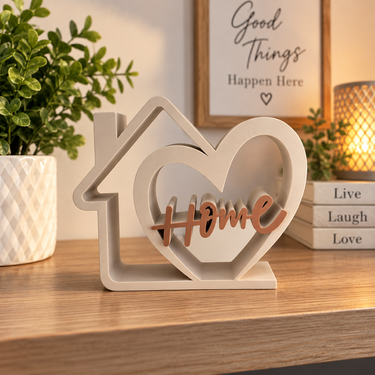 Home Hut And Heart Sign